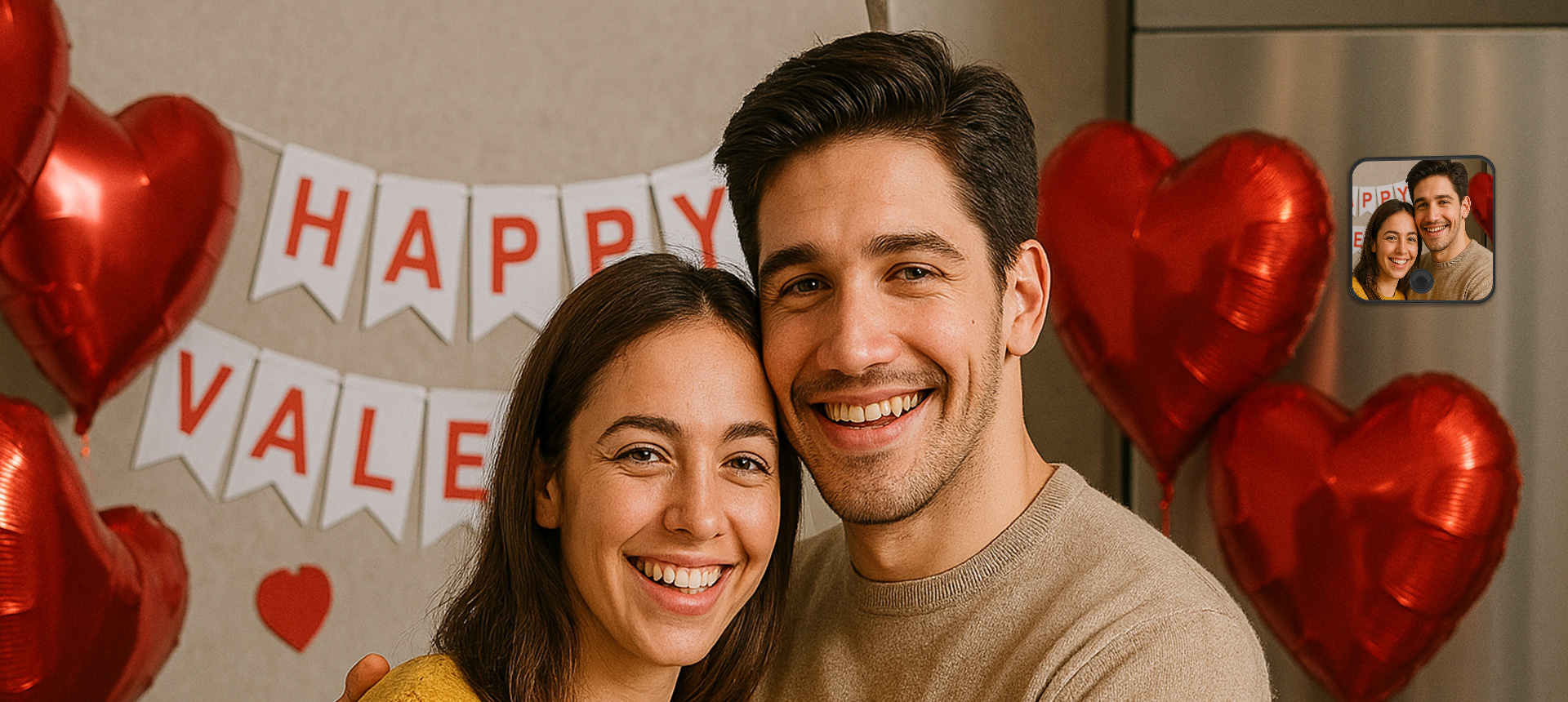 Egyedi fényképes valentin napi ajándék zenélő hűtőmágnes